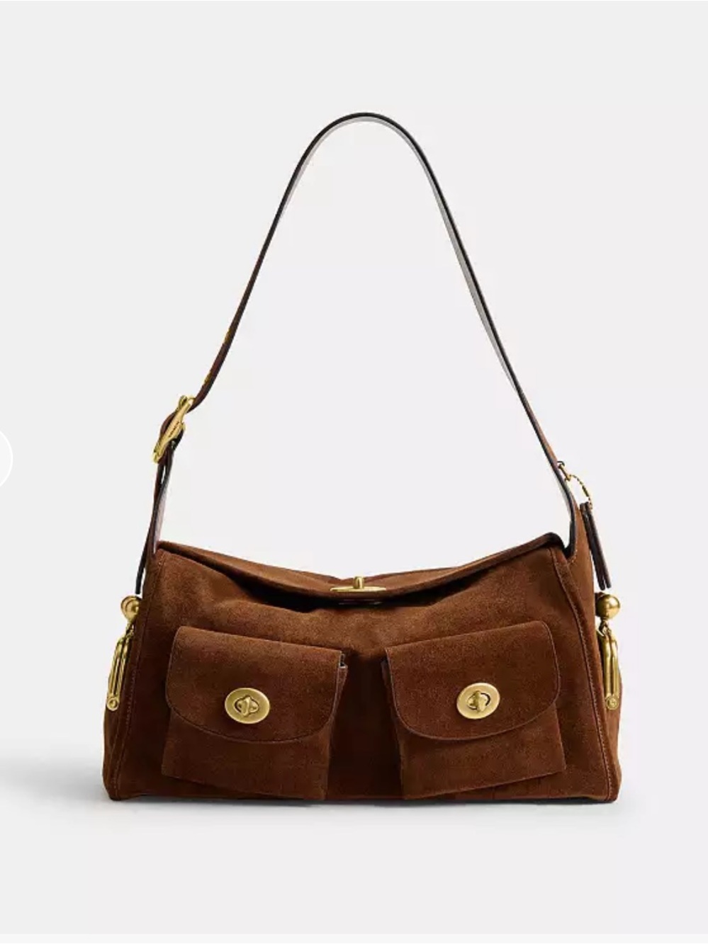 Turnlock Haversack Bag in Warm Brown